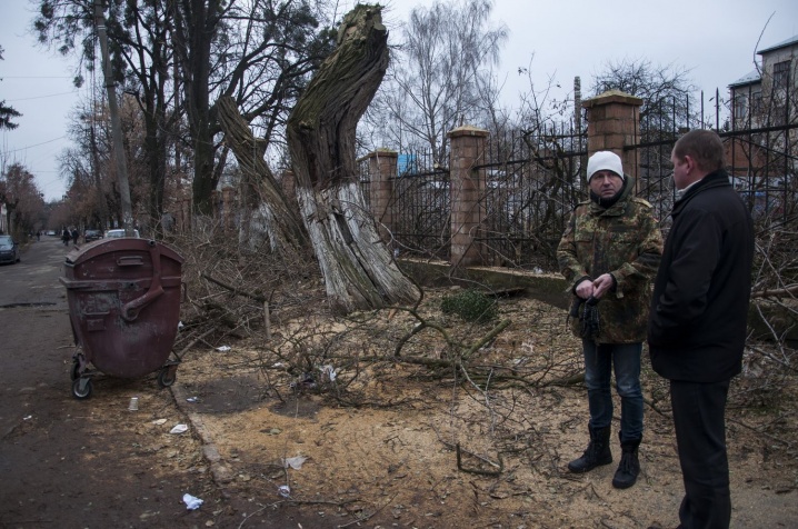 Тарас Полатайко протестує проти вирубування чернівецьких дерев