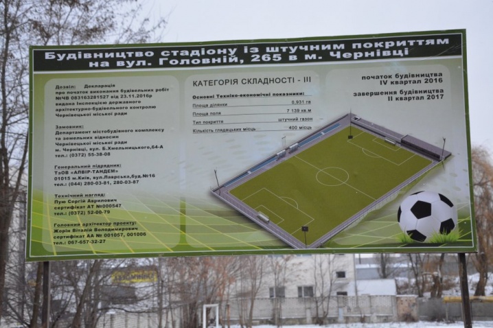На місці будівництва сучасного стадіону у Чернівцях заклали часову капсулу