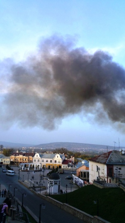 У мережі з’явилися фото пожежі поблизу Аврори у Чернівцях