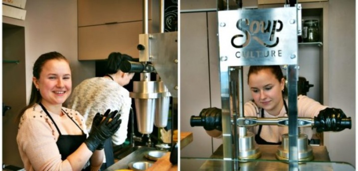 Українець у Варшаві продає смачні супи-пюре у їстівному посуді