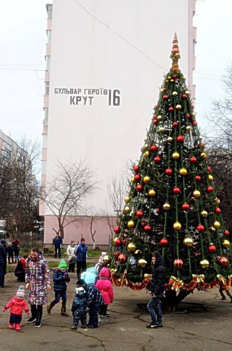 У районах Чернівців урочисто відкрили новорічні ялинки