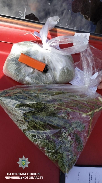 Буковинські патрульні виявили у водія з сусідньої області 5 пакунків наркотиків