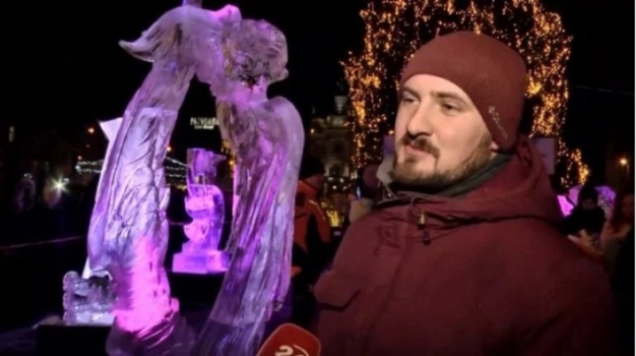 Чернівчанин переміг на конкурсі льодових скульптур у Львові