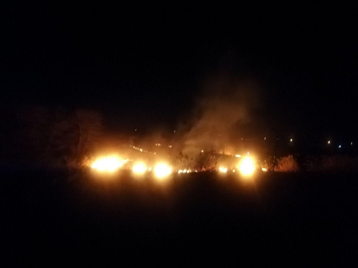 Масштабна пожежа у парку «Жовтневому» – горить суха трава