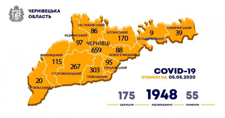 Географія поширення коронавірусу на Буковині