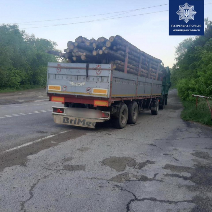На Буковині патрульні зупинили дві вантажівки з деревиною