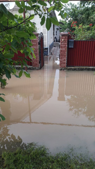 Підтоплені будинки та городи: після зливи у Хотині дороги перетворились на річки