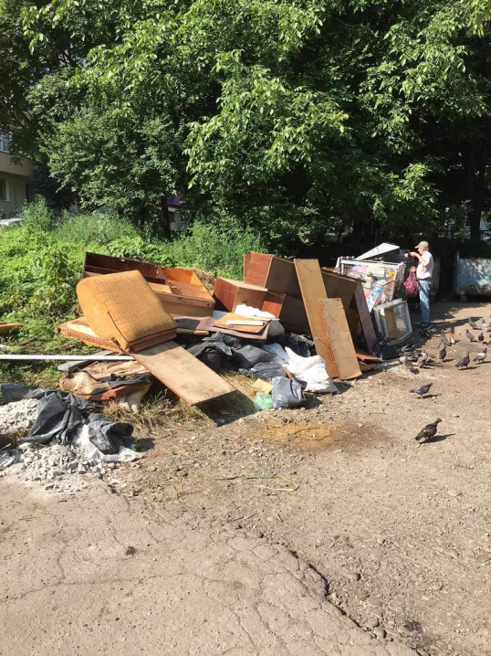 Напередодні зустрічі з Клічуком на Бульварі викосили двометрові бур’яни та вивезли сміття