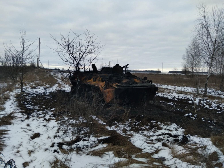 На Сумщині знищено велику колону російських бензовозів (фото)