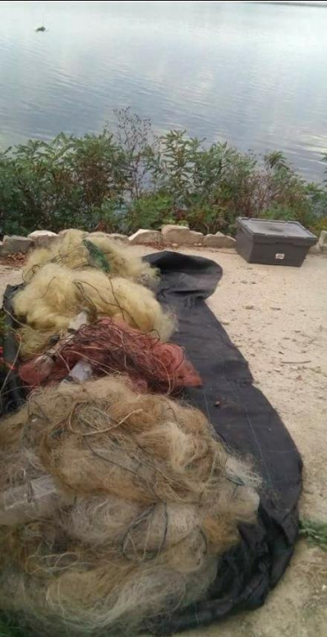 На Дністровському водосховищі природоохоронці вилучили майже пів кілометра сіток На Дністровському водосховищі природоохоронці вилучили майже пів кілометра сіток