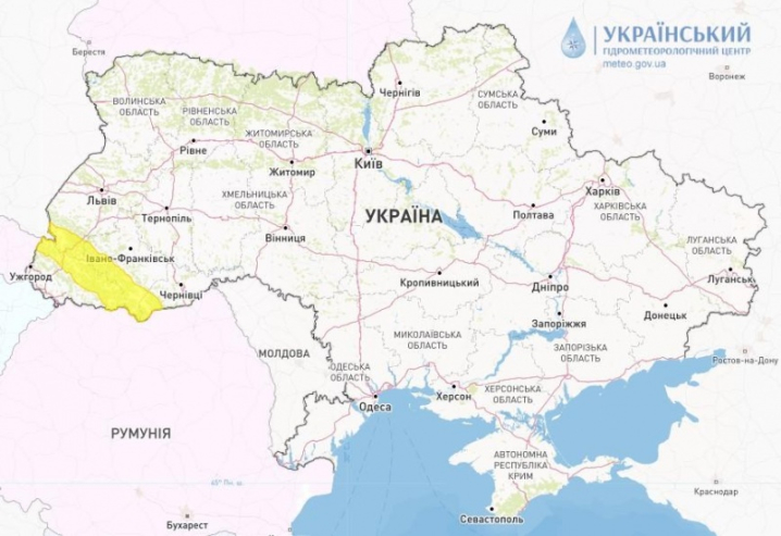 В Карпатах оголосили штормове попередження