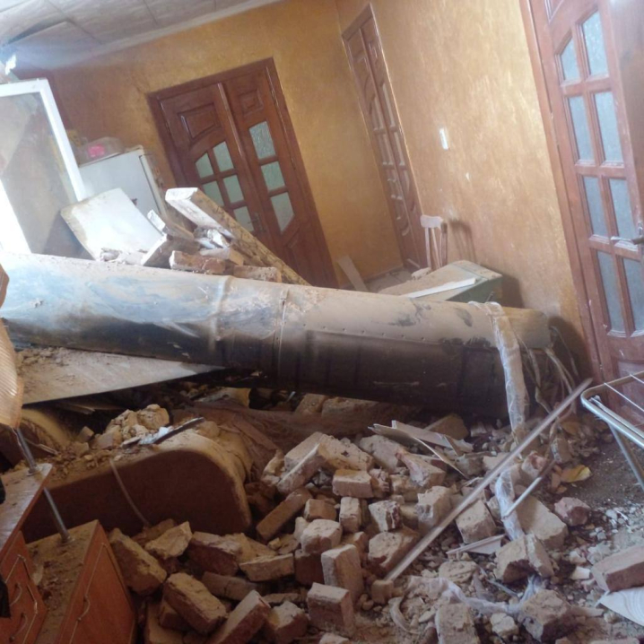 На Івано-Франківщині російська ракета прилетіла в будинок та не вибухнула