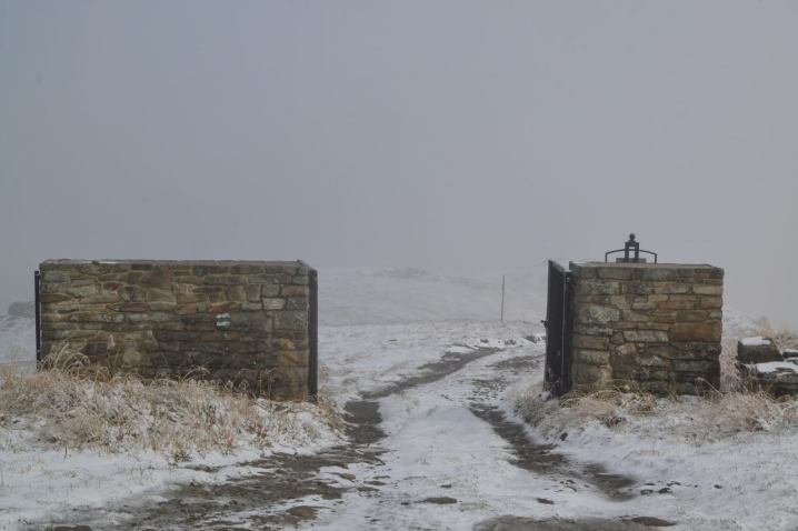 На горі Піп Іван Чорногірський у Карпатах сьогодні випав перший сніг
