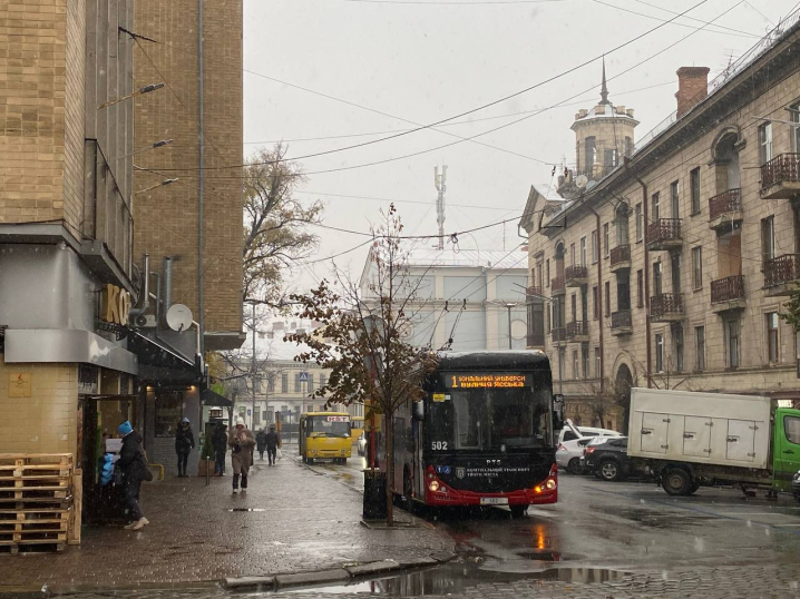 У Чернівцях випав перший сніг