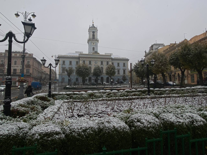 У Чернівцях випав перший сніг