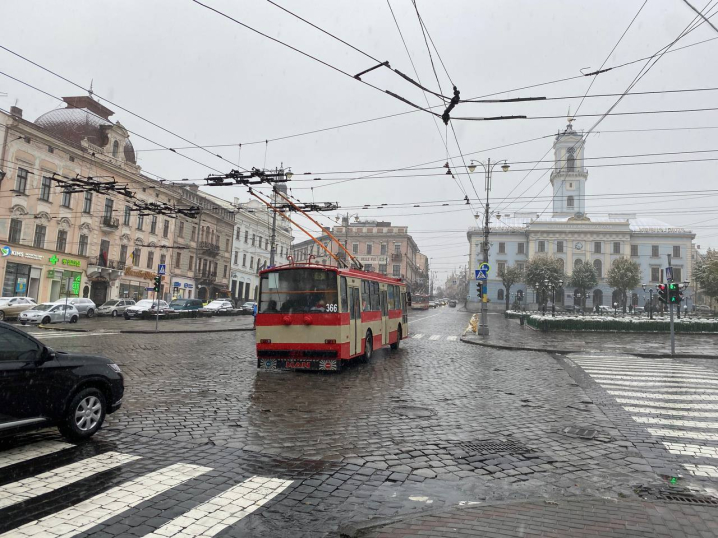 У Чернівцях випав перший сніг