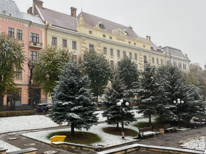 У Чернівцях випав перший сніг