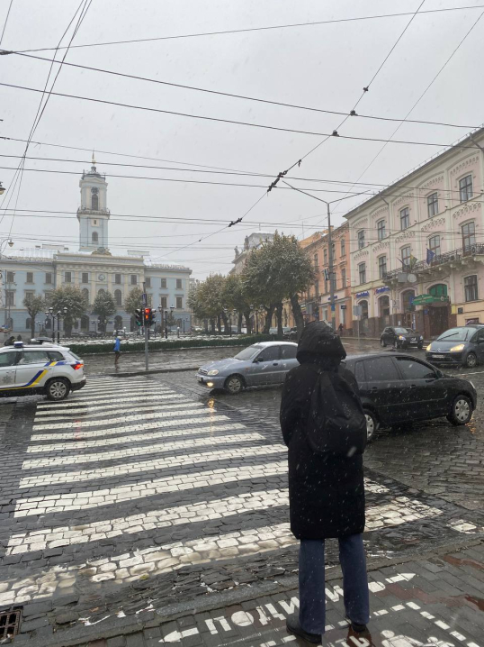 У Чернівцях випав перший сніг