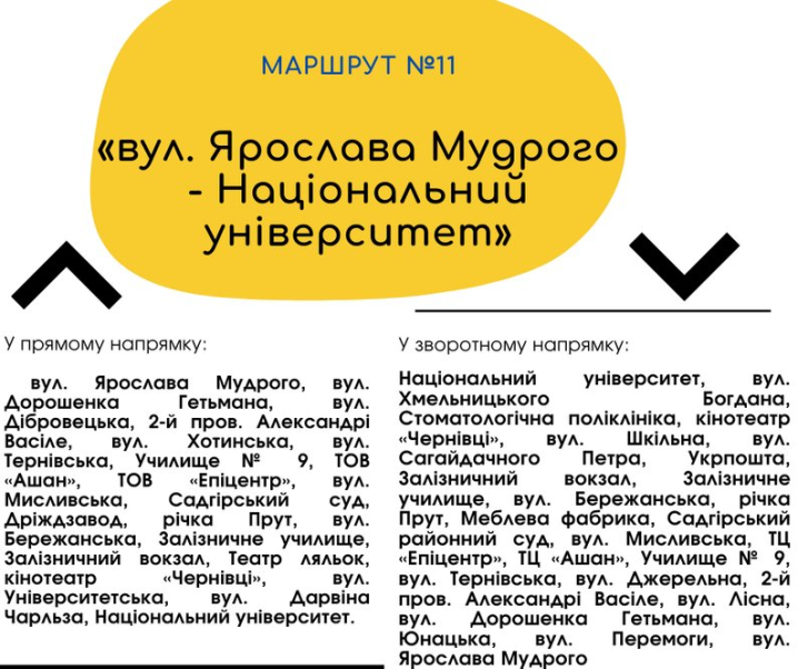 З понеділка у Чернівцях тролейбус №11 більше не їздитеме до Калинівського ринку