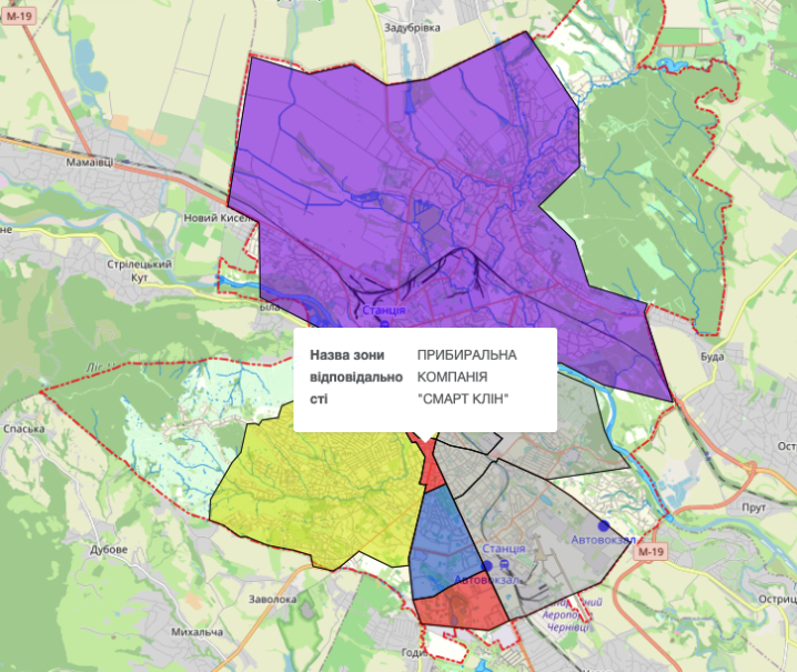 У Чернівцях визначили зони прибирання та закріпили за підрядником (мапа)