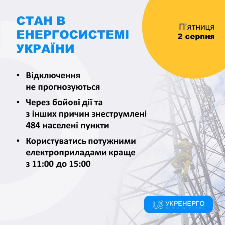 Сьогодні на Буковині графіки відключення світла не застосовуватимуть