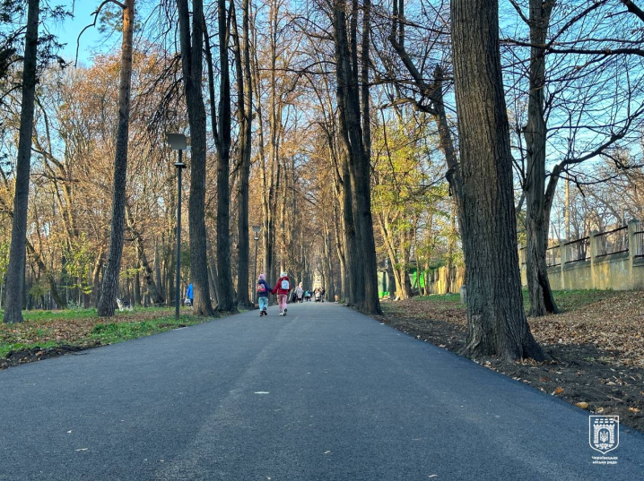 У Чернівцях в парку Шевченка заасфальтували доріжки