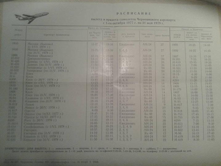 Півстоліття тому з Чернівців тричі на день курсували літаки до Хотина, Сокирян і Кельменців: квиток коштував 1 рубль