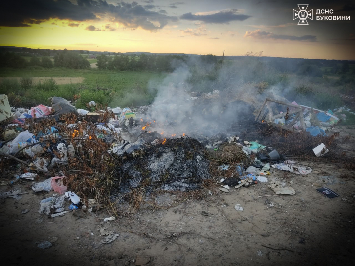 Минулої доби на Буковині сталося 2 пожежі, горіла вантажівка та сміття