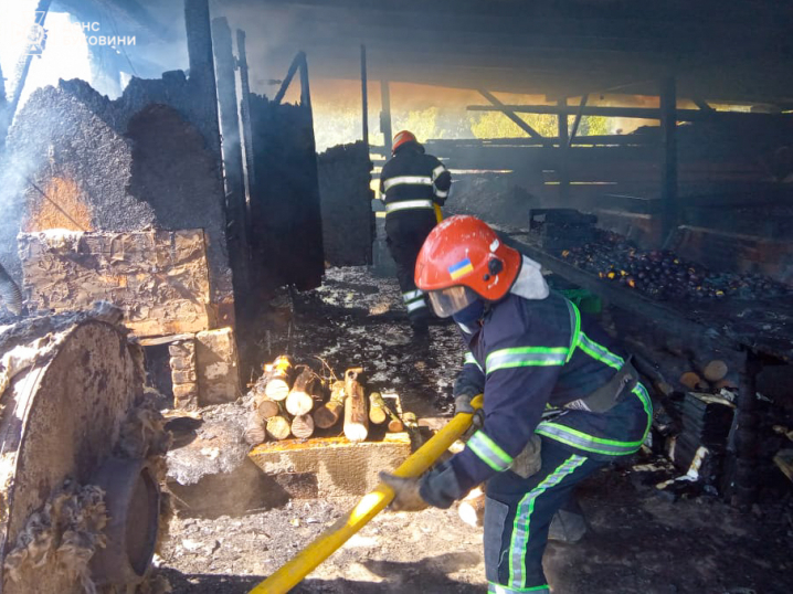 У Малинцях горіла будівля із сушаркою фруктів У Малинцях горіла будівля із сушаркою фруктів