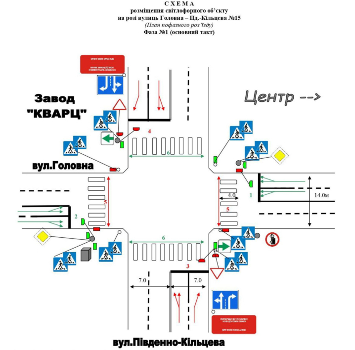 У Чернівцях на перехресті Головної та Південно-Кільцевої тестують новий режим світлофора