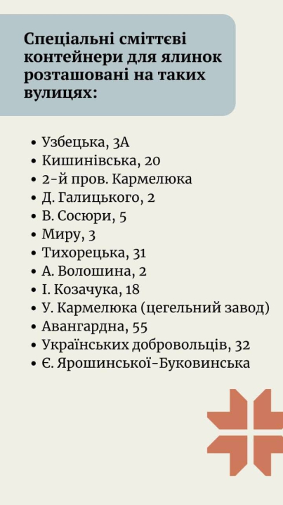 Не на смітник: у Чернівцях розповіли, куди викидати ялинки після свят