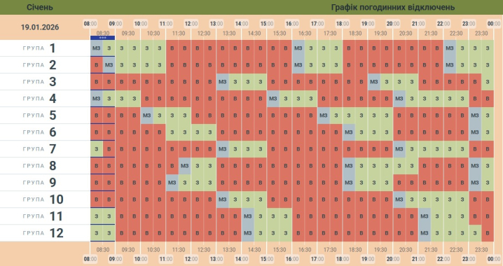 До 15 годин без світла. Оновлений графік знеструмлень на Буковині у понеділок 19 січня