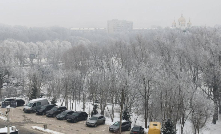 Чернівці огорнув густий туман та вдарив сильний мороз