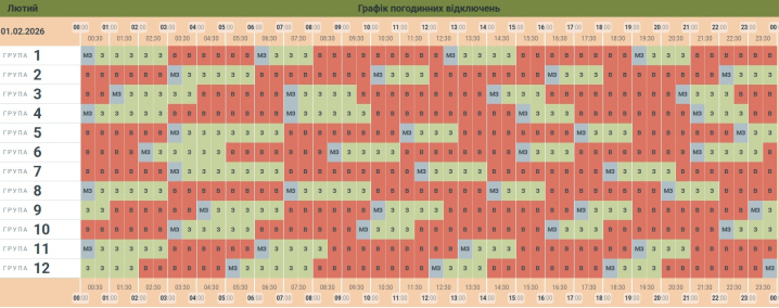 До 15 годин без світла. З’явився графік знеструмлень Чернівецької області у неділю, 1 лютого До 15 годин без світла. З’явився графік знеструмлень Чернівецької області у неділю, 1 лютого