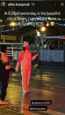 Спортсменка з Чернівців стала факелоносицею Олімпійських ігор-2026 в Італії