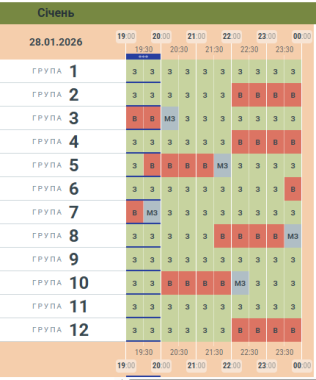 Знову оновили графік вимкнень світла для Буковини на вечір, 28 січня