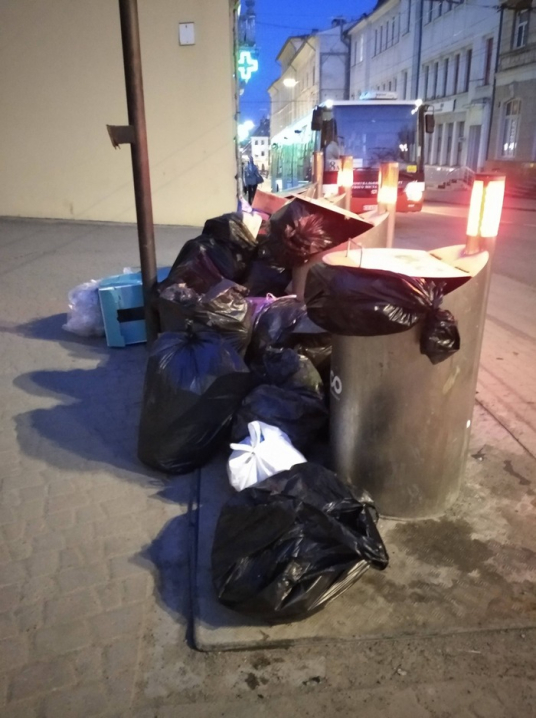 «Чернівецькі підсніжники». Центр міста потерпає від сміття