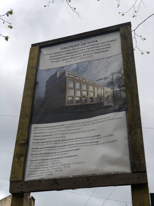 Розпочалося будівництво 7-поверхового ЖК в центрі Чернівців Розпочалося будівництво 7-поверхового ЖК в центрі Чернівців