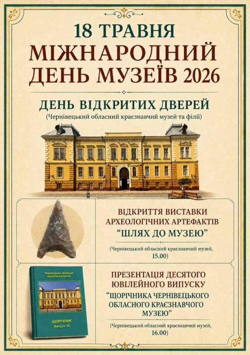 До Міжнародного дня музеїв у Чернівцях проведуть день відкритих дверей і нові виставки