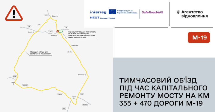 На Тернопільщині на рік перекриють ділянку траси на Румунію