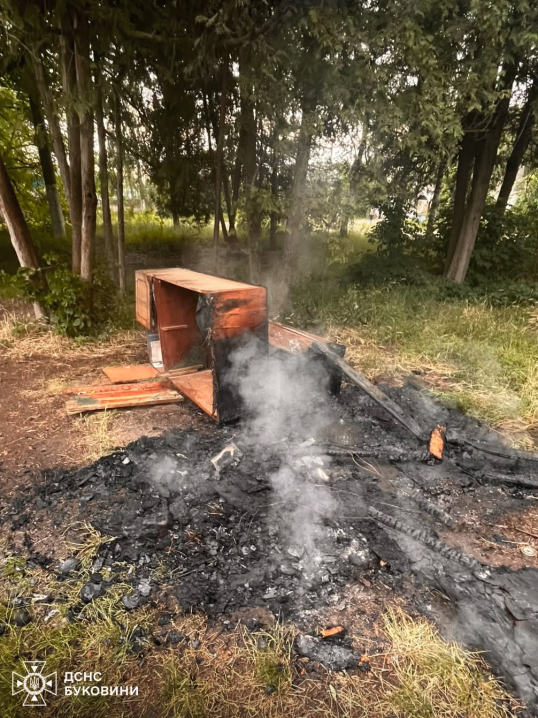 У Чернівцях невідомі підпалили меблі посеред вулиці