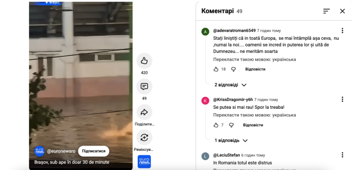 У Румунії стихійні зливи. Затоплено вулиці і тунелі метро