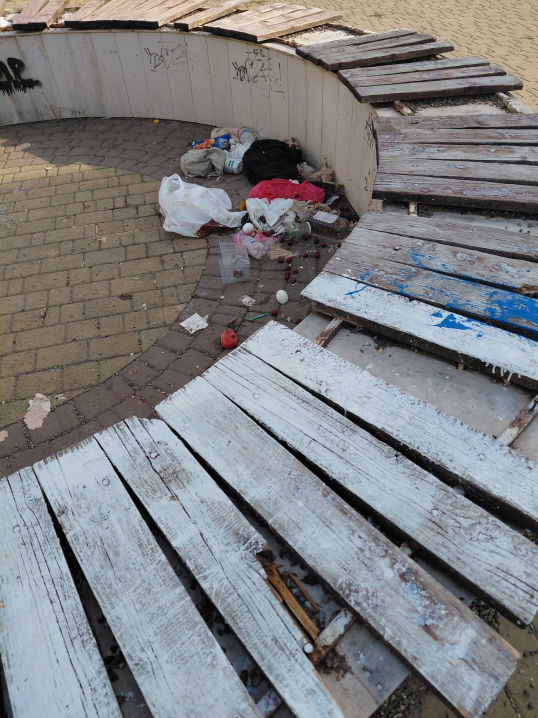 У Чернівцях містянка показала занедбаний дитячий майданчик біля Бульвару Героїв Крут