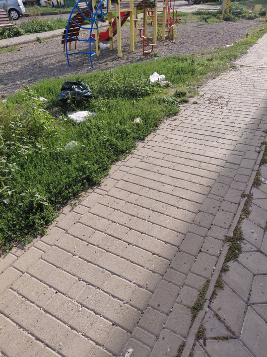 У Чернівцях містянка показала занедбаний дитячий майданчик біля Бульвару Героїв Крут
