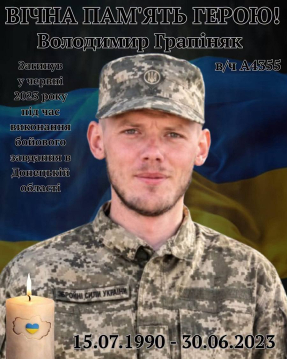 У Чернівцях попрощалися із солдатом Володимиром Грапіняком У Чернівцях попрощалися із солдатом Володимиром Грапіняком